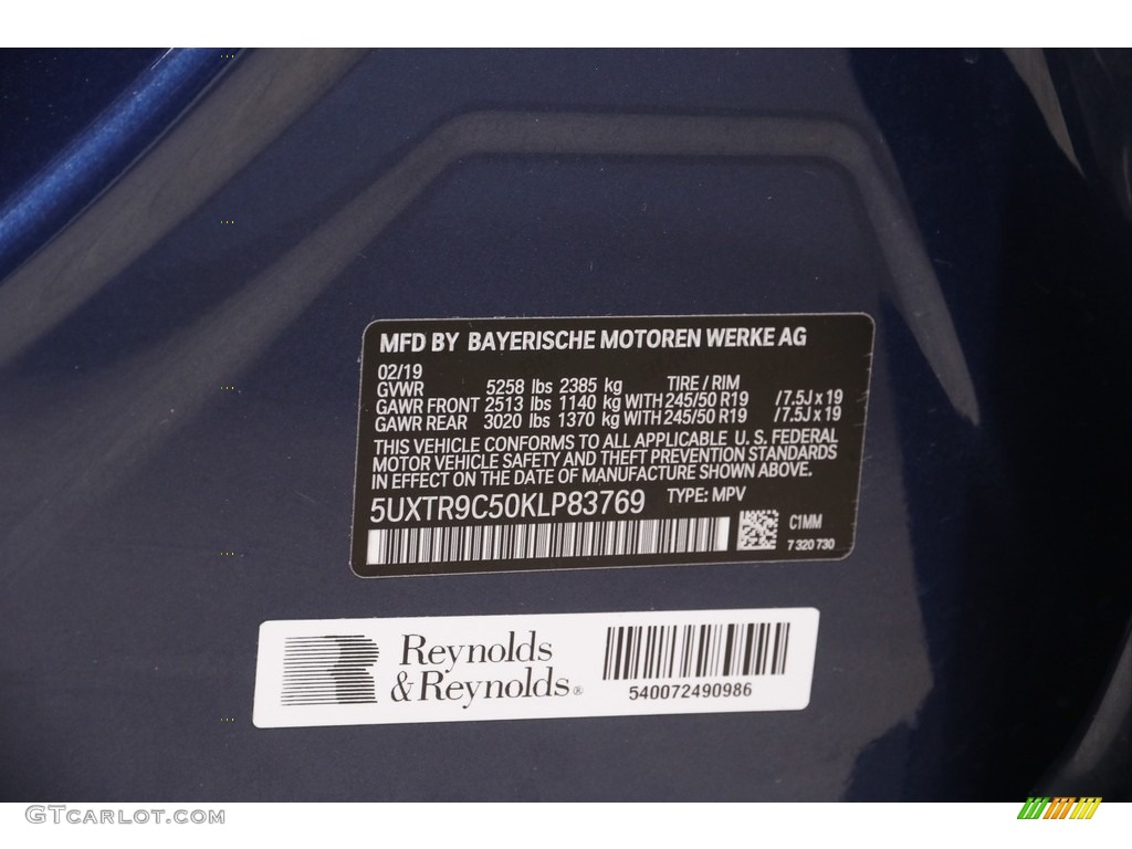 2019 X3 xDrive30i - Phytonic Blue Metallic / Black photo #24