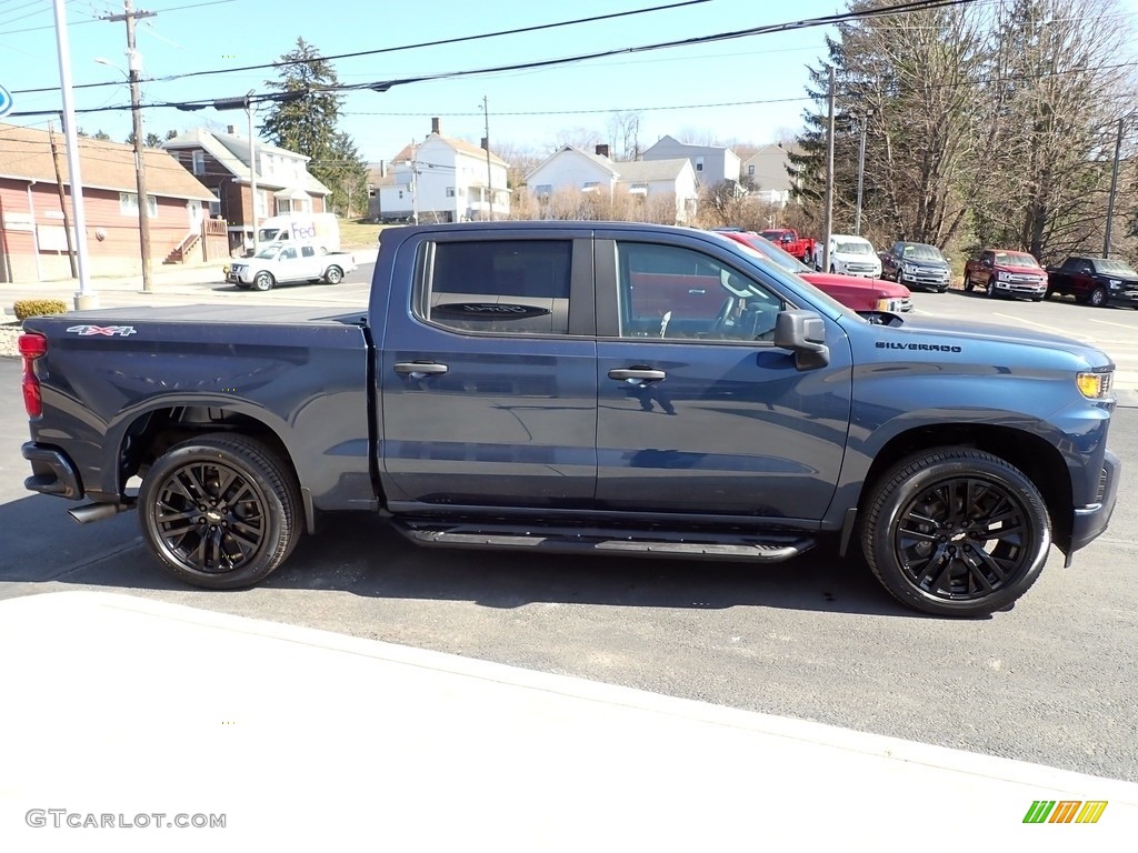 2019 Silverado 1500 Custom Crew Cab 4WD - Northsky Blue Metallic / Jet Black photo #7