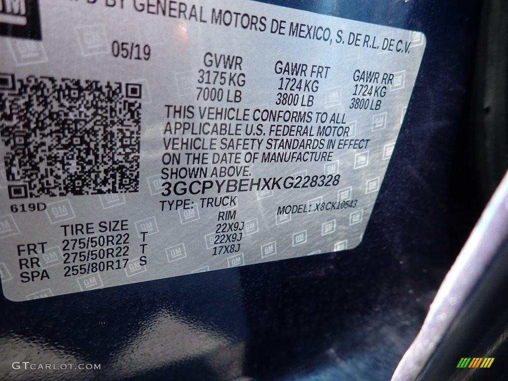 2019 Silverado 1500 Custom Crew Cab 4WD - Northsky Blue Metallic / Jet Black photo #14