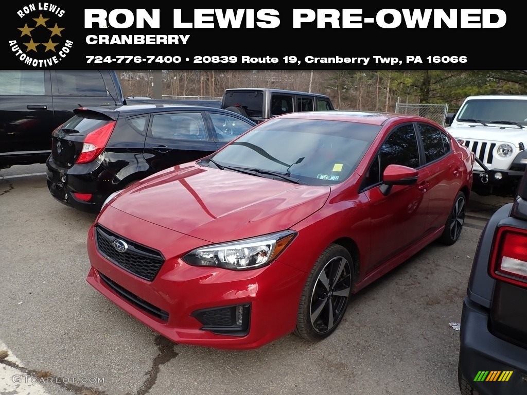 2019 Impreza 2.0i Sport 4-Door - Lithium Red Pearl / Black photo #1