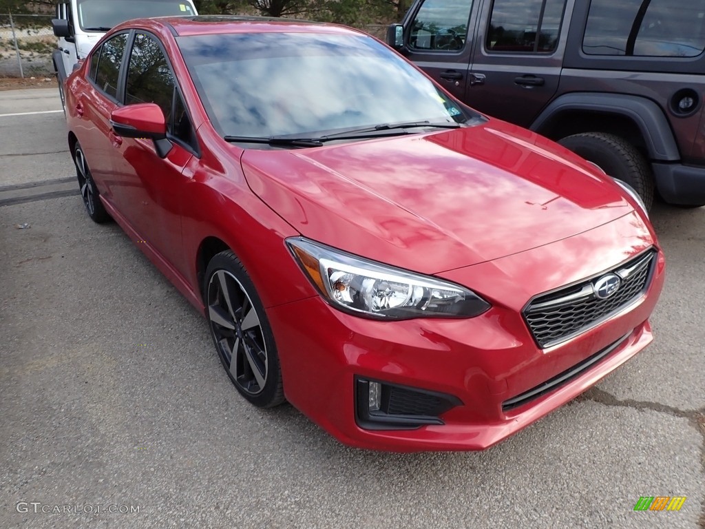 2019 Impreza 2.0i Sport 4-Door - Lithium Red Pearl / Black photo #2