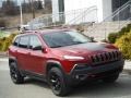 Deep Cherry Red Crystal Pearl 2016 Jeep Cherokee Trailhawk 4x4
