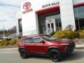 2016 Deep Cherry Red Crystal Pearl Jeep Cherokee Trailhawk 4x4  photo #2
