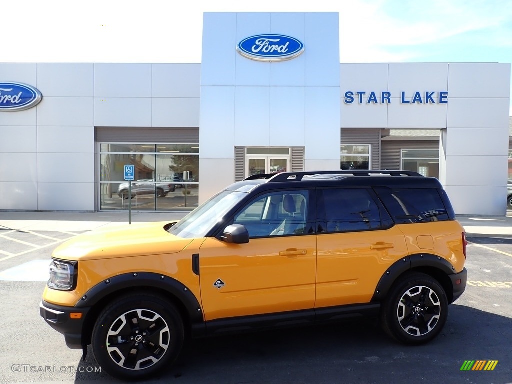 2022 Cyber Orange Metallic Tricoat Ford Bronco Sport Outer Banks 4x4 ...