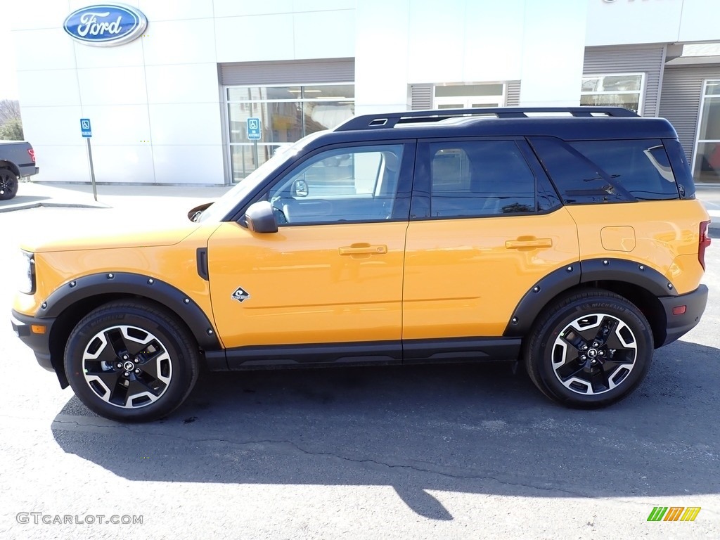 Cyber Orange Metallic Tricoat 2022 Ford Bronco Sport Outer Banks 4x4 Exterior Photo #143930914