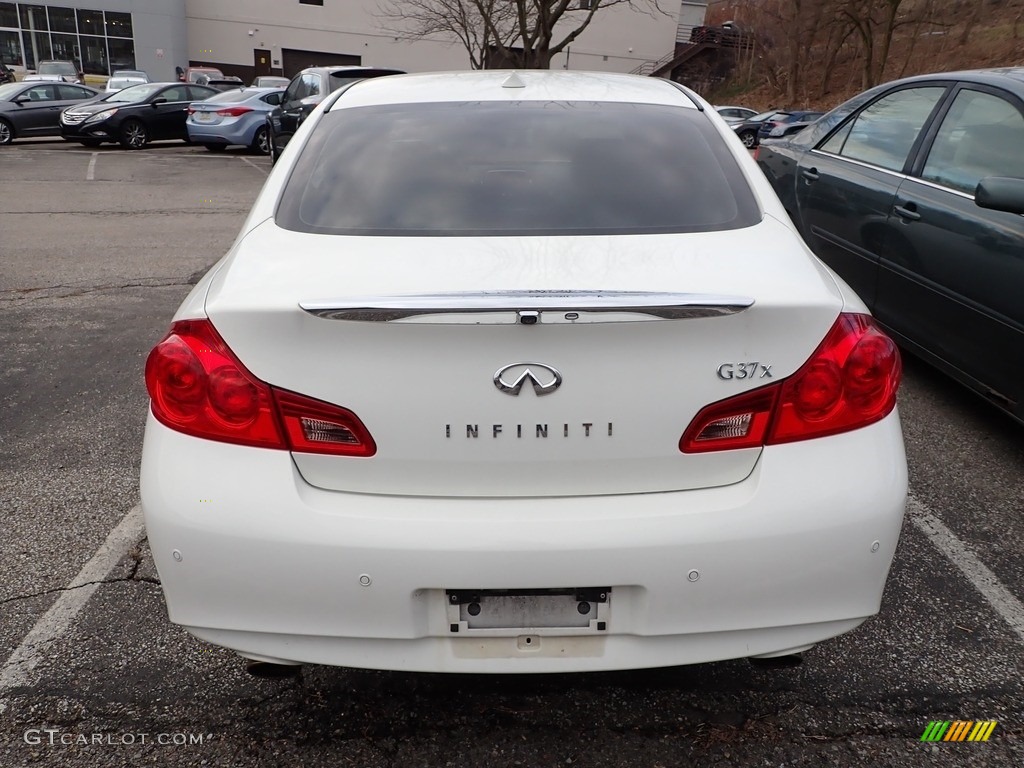 2012 G 37 x AWD Sedan - Moonlight White / Graphite photo #3