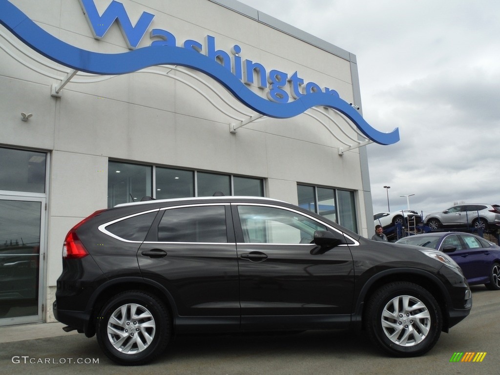 2016 CR-V EX-L AWD - Kona Coffee Metallic / Black photo #1