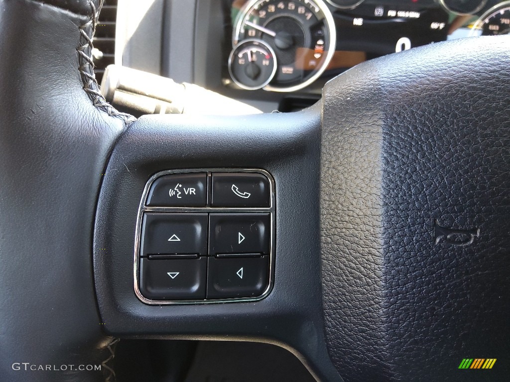 2018 Ram 2500 Power Wagon Crew Cab 4x4 Black/Diesel Gray Steering Wheel Photo #143934055