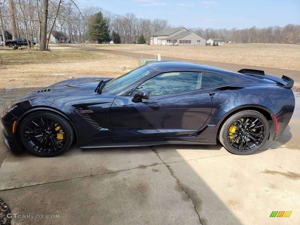 2016 Corvette Z06 Coupe - Night Race Blue Metallic / Jet Black photo #3