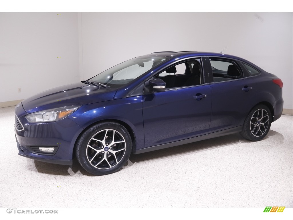 2017 Focus SEL Sedan - Kona Blue / Charcoal Black photo #3