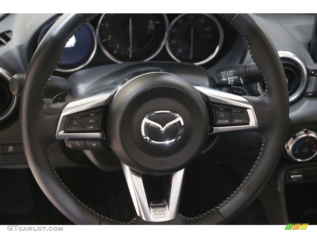 2020 Mazda MX-5 Miata RF Grand Touring Black Steering Wheel Photo #143935638