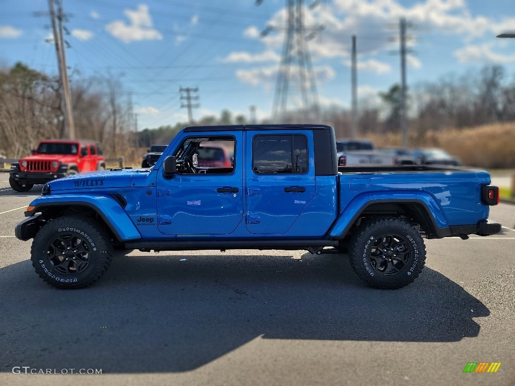 2022 Gladiator Sport 4x4 - Hydro Blue Pearl / Black photo #3