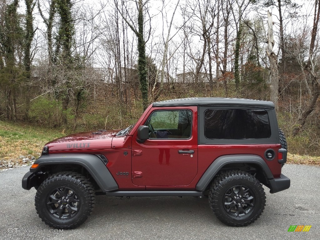 2022 Wrangler Willys 4x4 - Snazzberry Pearl / Black photo #1