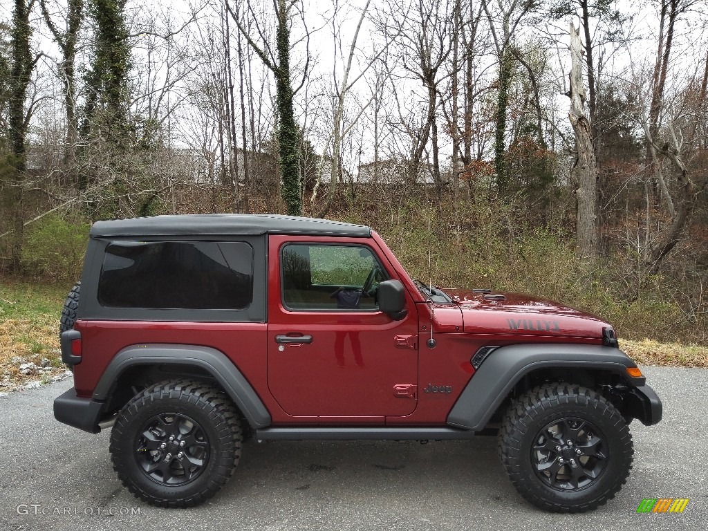 Snazzberry Pearl 2022 Jeep Wrangler Willys 4x4 Exterior Photo #143937846