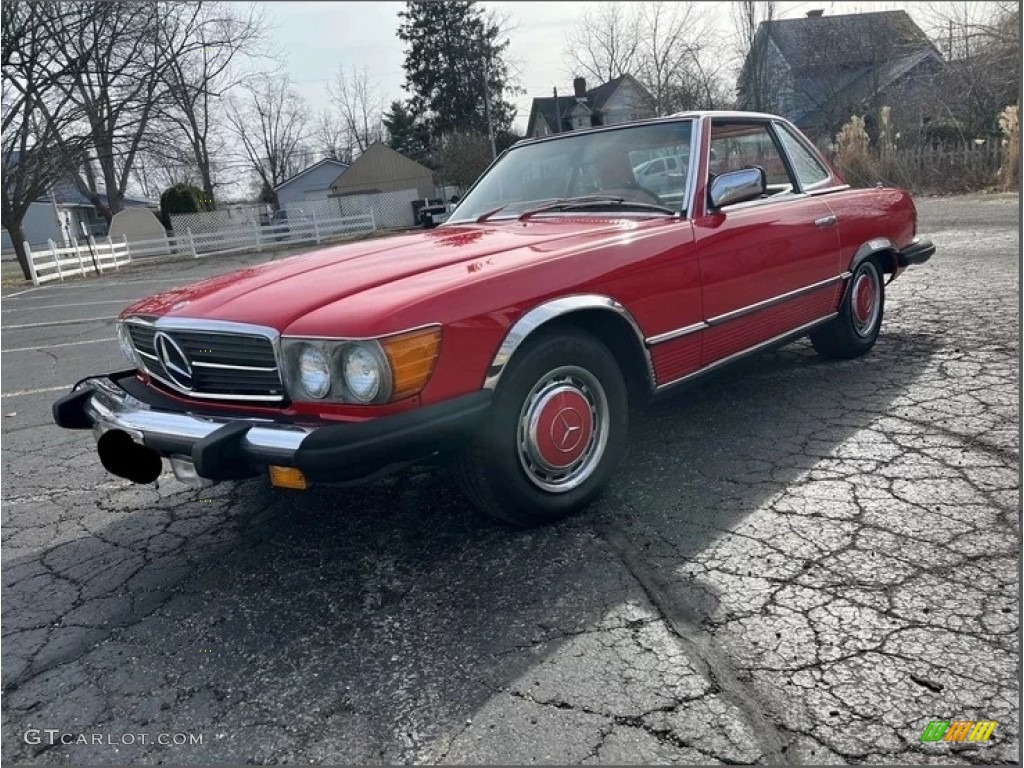 Signal Red 1977 Mercedes-Benz SL Class 450 SL roadster Exterior Photo #143939397