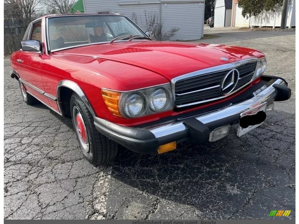 Signal Red 1977 Mercedes-Benz SL Class 450 SL roadster Exterior Photo #143939412