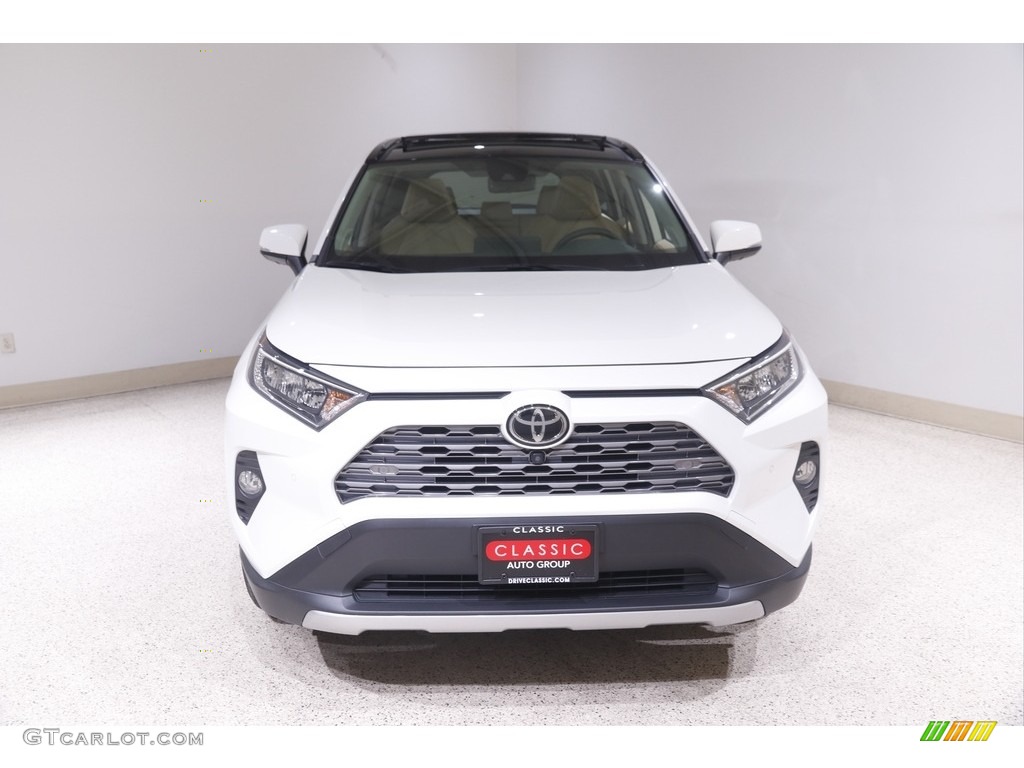 2019 RAV4 Limited AWD - Blizzard White Pearl / Nutmeg photo #2