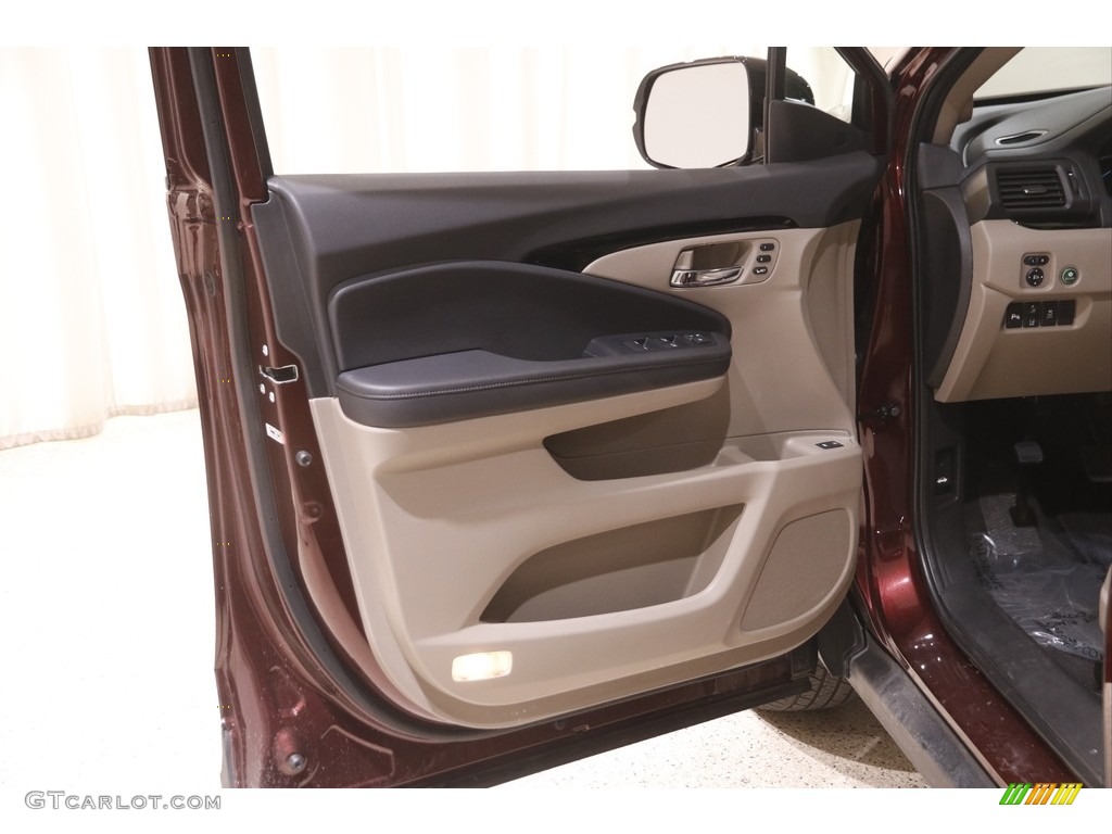 2021 Pilot Touring AWD - Deep Scarlet Pearl / Beige photo #4