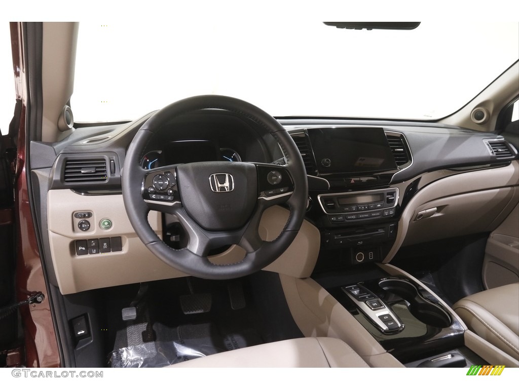 2021 Honda Pilot Touring AWD Beige Dashboard Photo #143940477