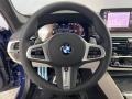 Ivory White/Black 2022 BMW 5 Series 540i Sedan Steering Wheel