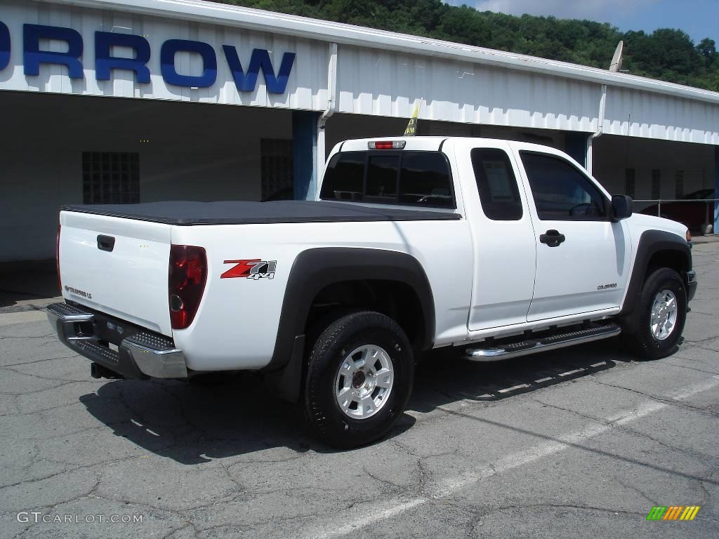 2005 Colorado Z71 Extended Cab 4x4 - Summit White / Sport Pewter photo #2