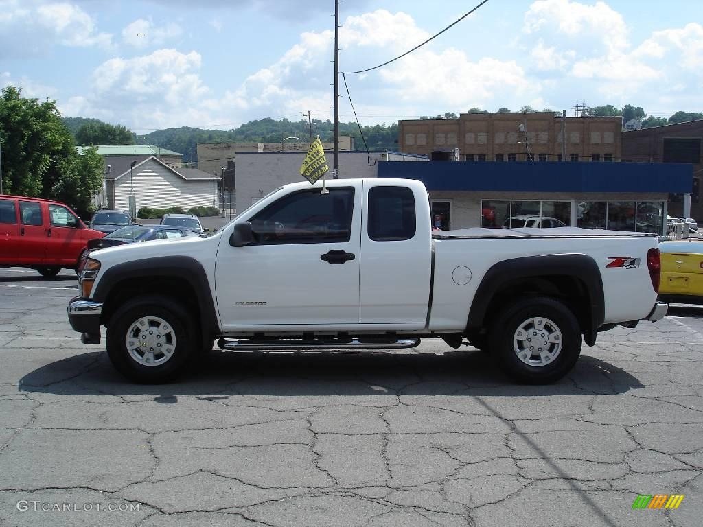 2005 Colorado Z71 Extended Cab 4x4 - Summit White / Sport Pewter photo #5