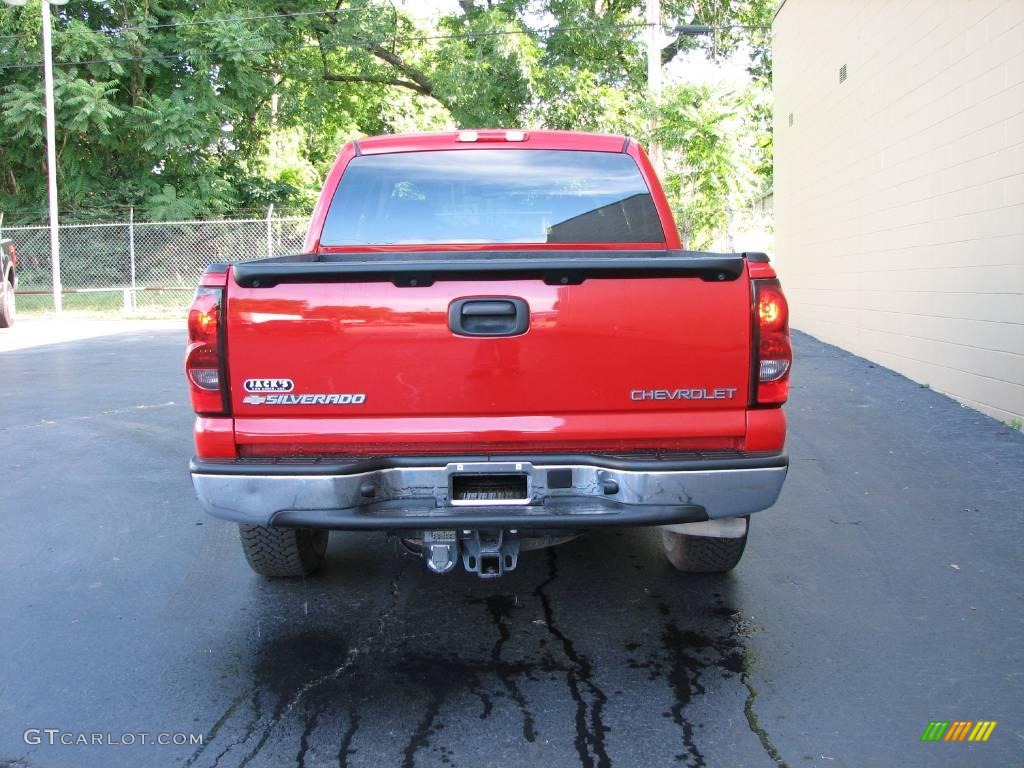 2005 Silverado 1500 LS Crew Cab - Victory Red / Tan photo #6