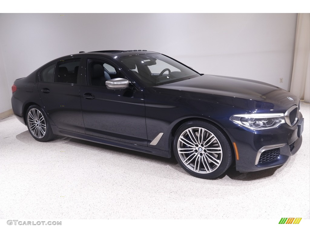 2019 5 Series M550i xDrive Sedan - Carbon Black Metallic / Black photo #1