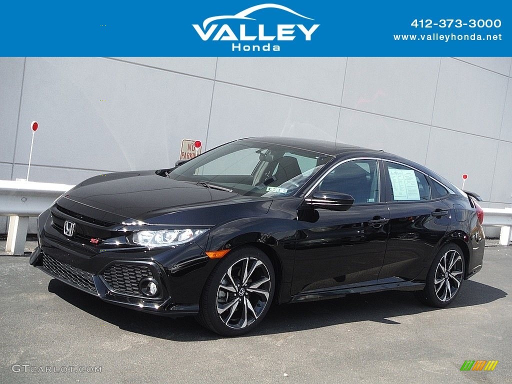 2019 Civic Si Sedan - Crystal Black Pearl / Black photo #1