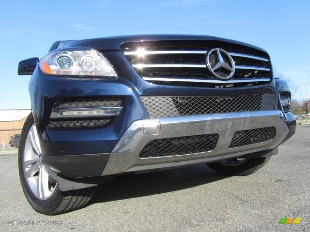 2015 ML 350 4Matic - Lunar Blue Metallic / Almond Beige/Mocha photo #2
