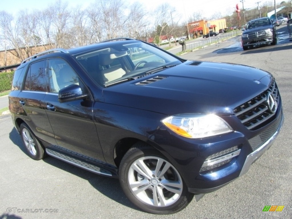 2015 ML 350 4Matic - Lunar Blue Metallic / Almond Beige/Mocha photo #3