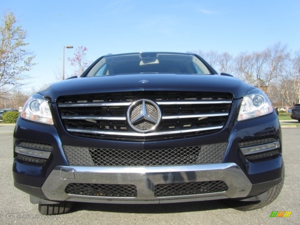 2015 ML 350 4Matic - Lunar Blue Metallic / Almond Beige/Mocha photo #4