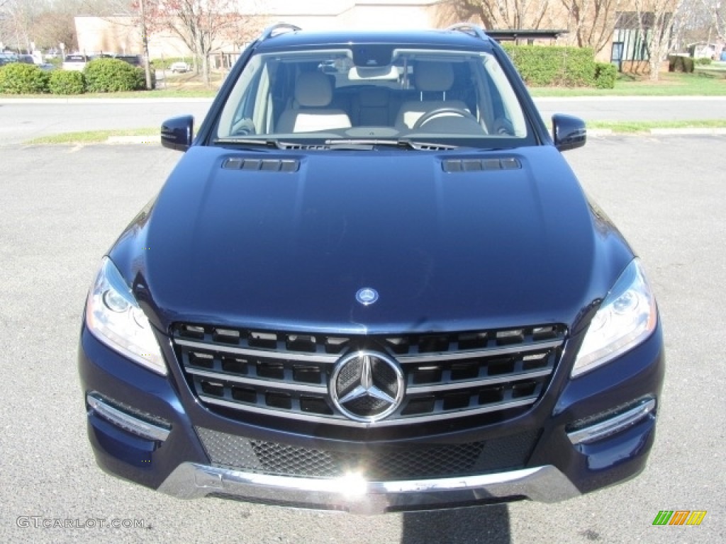 2015 ML 350 4Matic - Lunar Blue Metallic / Almond Beige/Mocha photo #5