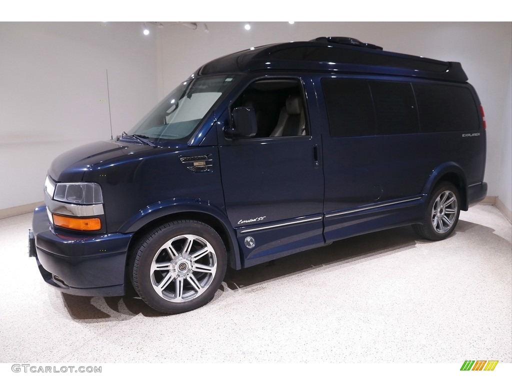 Dark Blue Metallic 2017 Chevrolet Express 2500 Passenger Conversion Van Exterior Photo #143949382