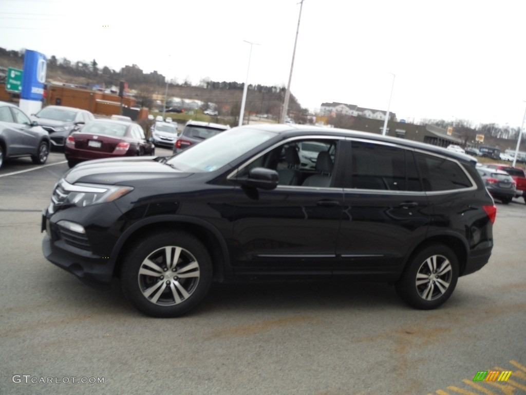 2016 Pilot EX-L AWD - Crystal Black Pearl / Black photo #6