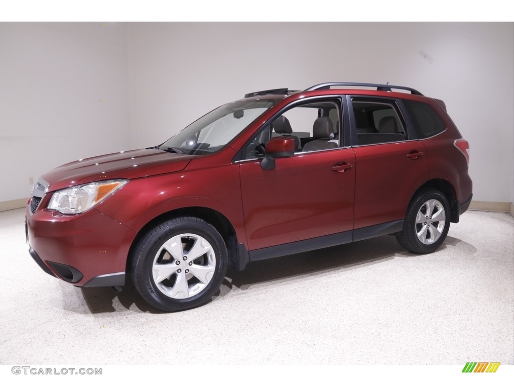 2015 Forester 2.5i Limited - Venetian Red Pearl / Gray photo #3