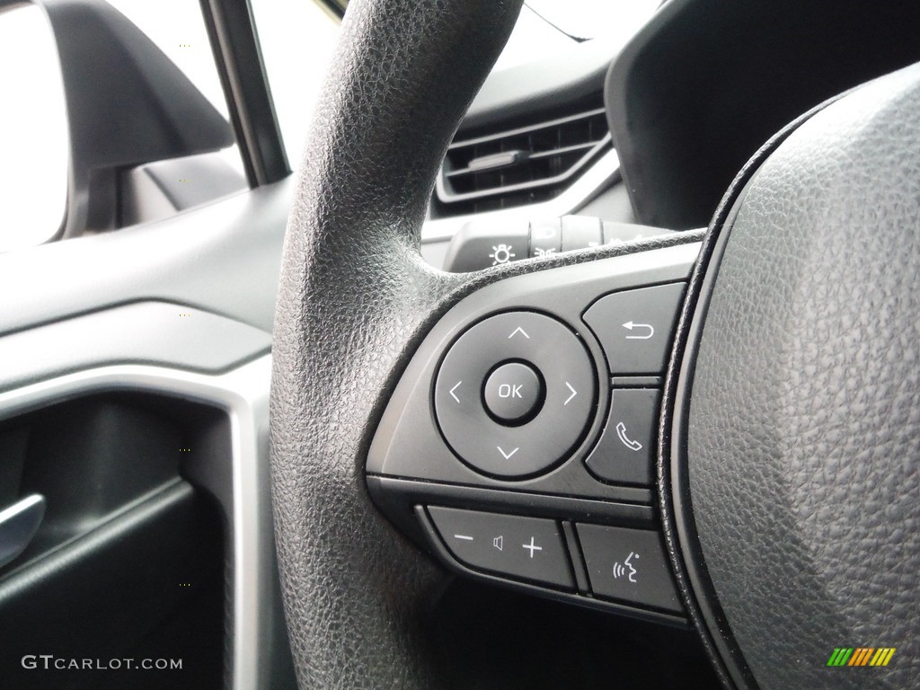 2021 Toyota RAV4 XLE AWD Black Steering Wheel Photo #143955978