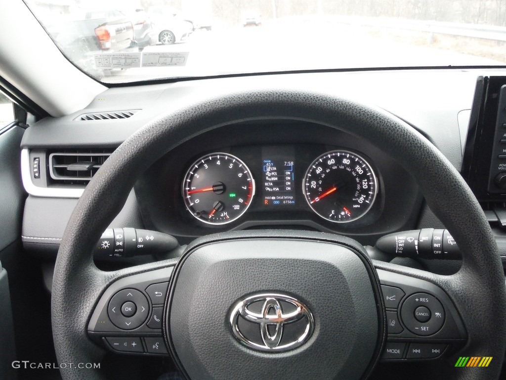 2021 Toyota RAV4 XLE AWD Black Steering Wheel Photo #143956086
