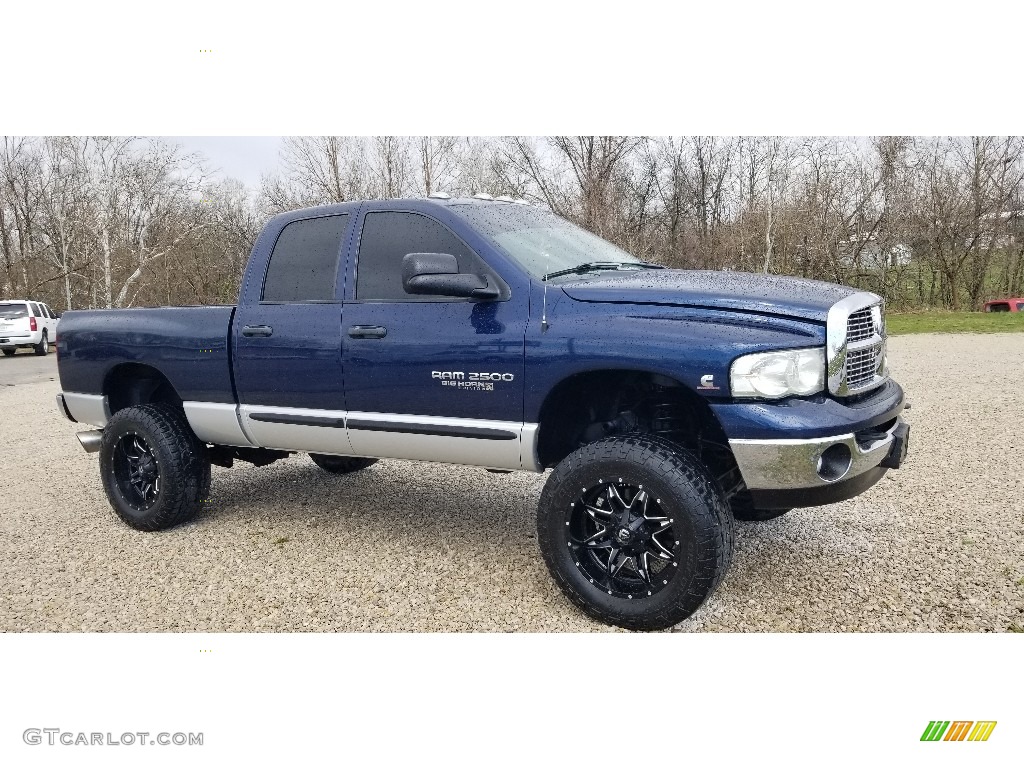 2005 Ram 2500 SLT Quad Cab 4x4 - Atlantic Blue Pearl / Dark Slate Gray photo #2