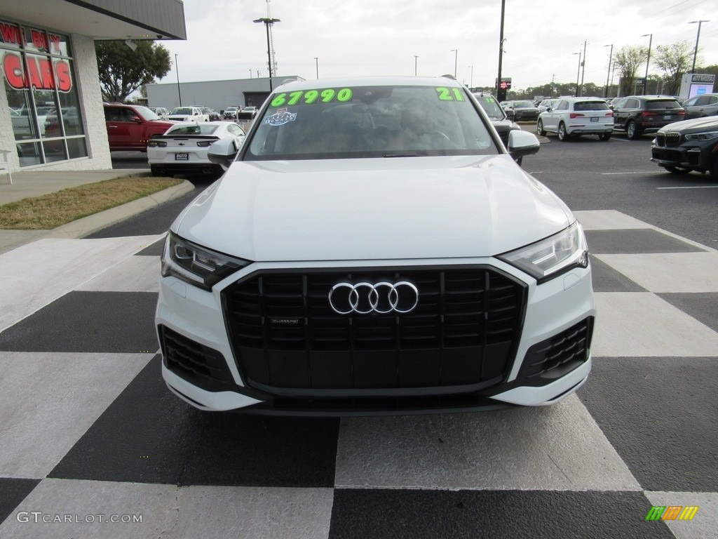 2021 Q7 55 Premium Plus quattro - Carrara White / Saiga Beige photo #2