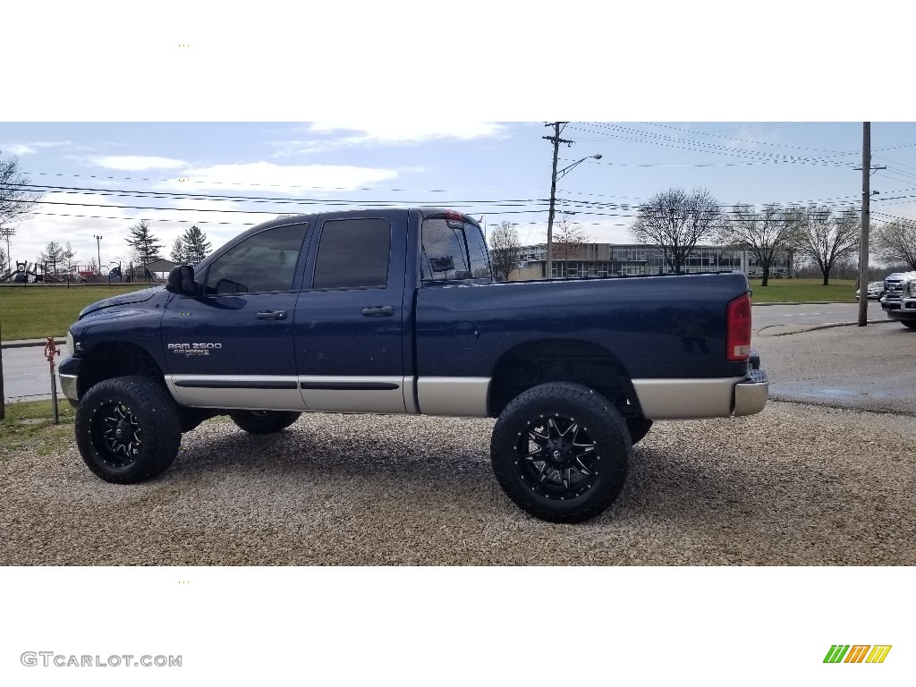 2005 Ram 2500 SLT Quad Cab 4x4 - Atlantic Blue Pearl / Dark Slate Gray photo #6