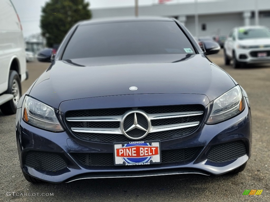 2017 C 300 4Matic Sedan - Lunar Blue Metallic / Silk Beige/Black photo #2