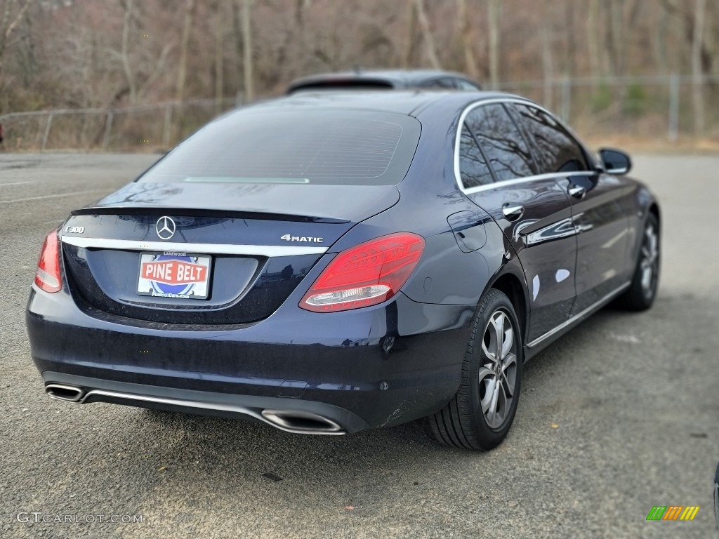 2017 C 300 4Matic Sedan - Lunar Blue Metallic / Silk Beige/Black photo #4