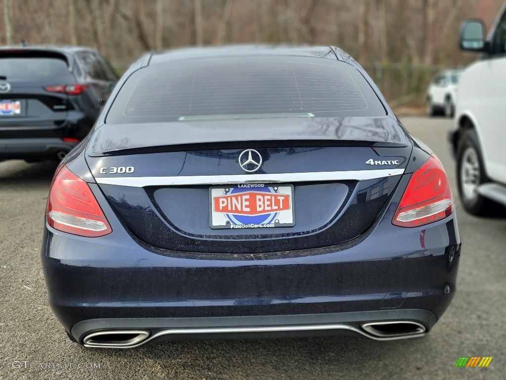 2017 C 300 4Matic Sedan - Lunar Blue Metallic / Silk Beige/Black photo #5