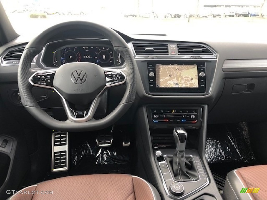 2022 Volkswagen Tiguan SEL R-Line 4Motion Noisette Brown Dashboard Photo #143961986