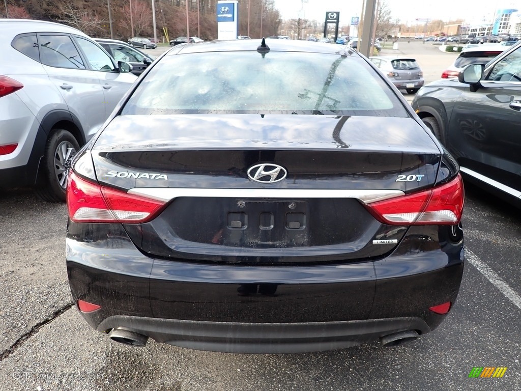 2014 Sonata Limited 2.0T - Phantom Black Metallic / Gray photo #3