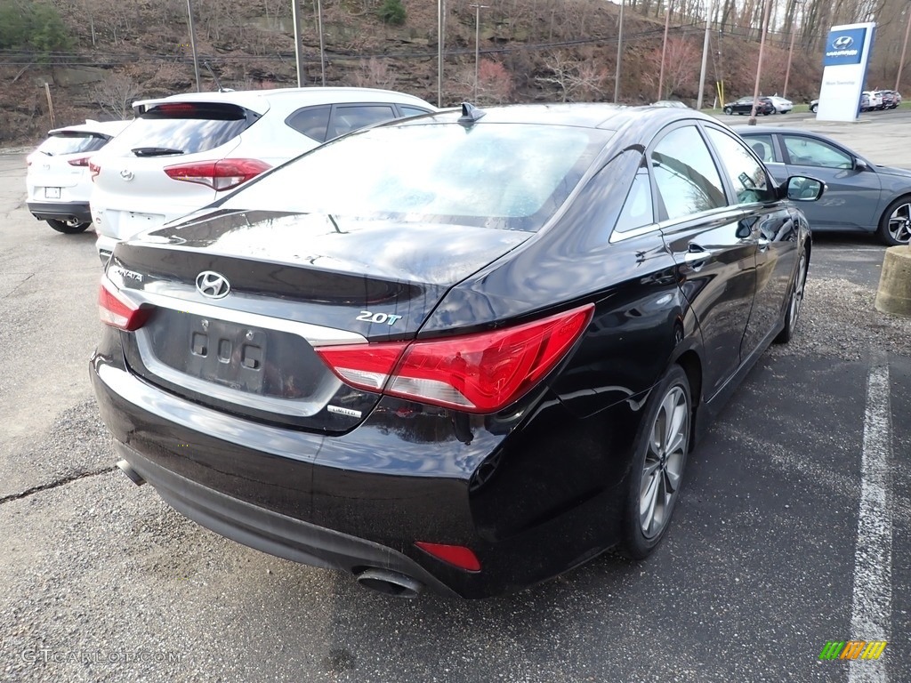 2014 Sonata Limited 2.0T - Phantom Black Metallic / Gray photo #4
