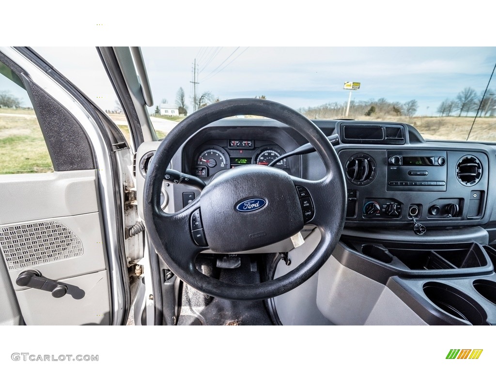2014 Ford E-Series Van E350 Cargo Van Medium Flint Steering Wheel Photo #143965940