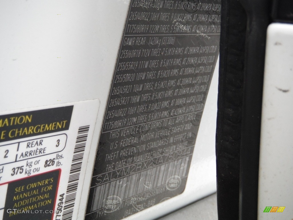 2018 Range Rover Velar R Dynamic HSE - Fuji White / Ebony photo #36