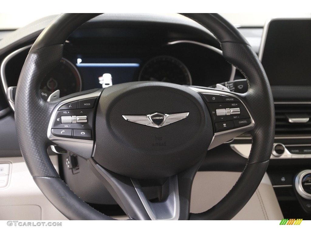 2019 Hyundai Genesis G70 AWD Black/Gray Steering Wheel Photo #143966987